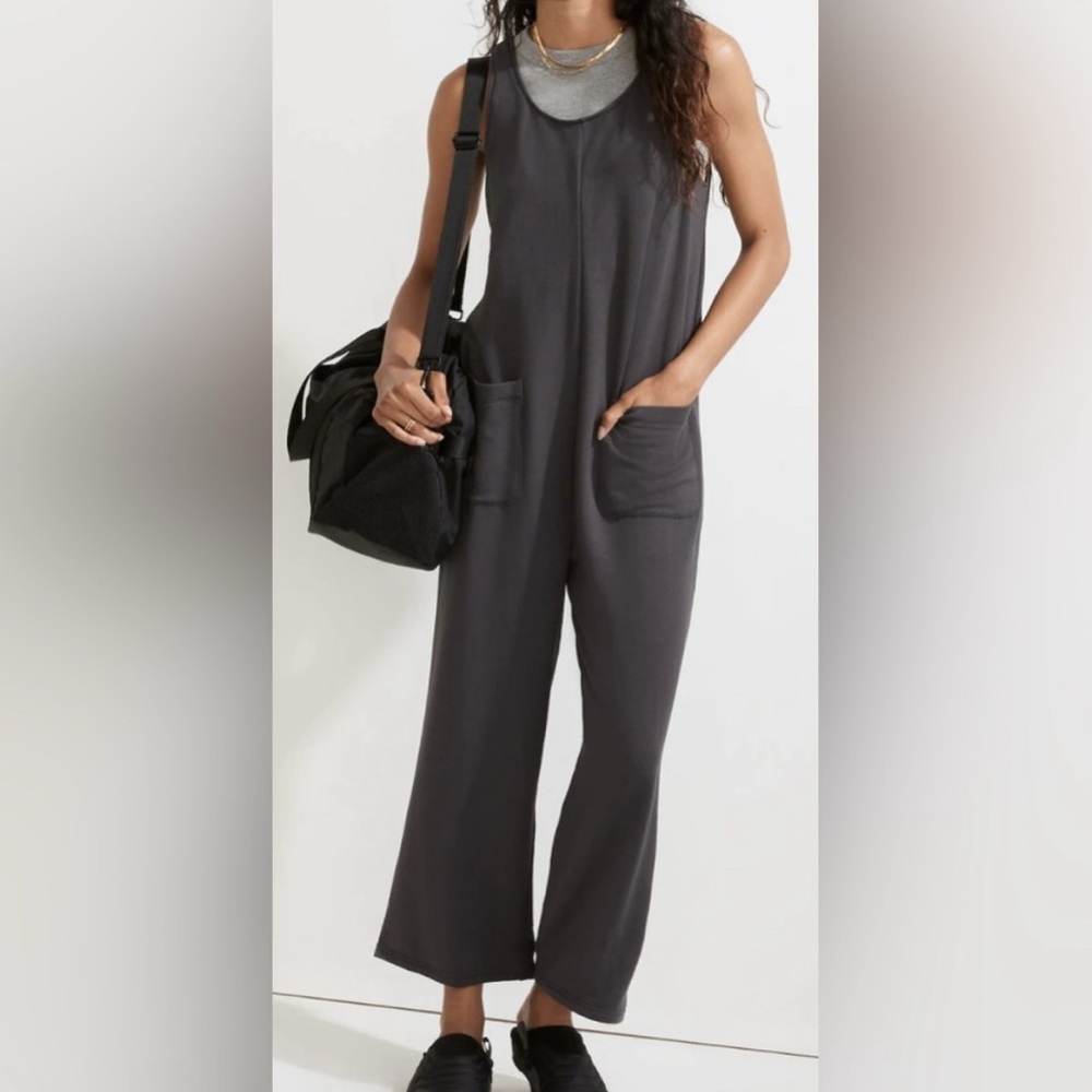 Gray Madewell super rushed pull on jumpsuit